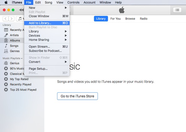 mac open library on external drive